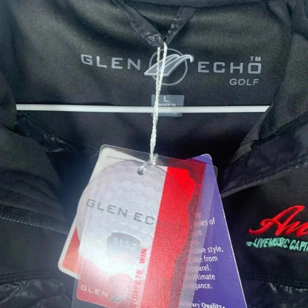 Glen Echo Black Puffer Vest "Austin-Live Music Capital of the World" Gorpcore L - Picture 8 of 8